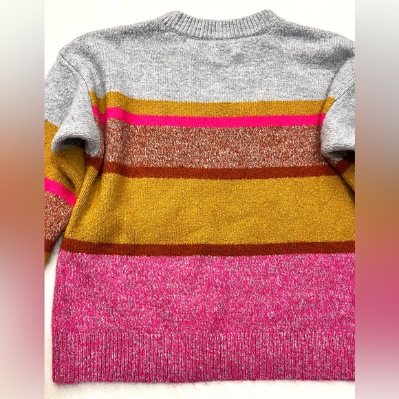 Lou & Grey for LOFT Multicolor Striped Crew Neck Colorful Women’s Sweater - Picture 14 of 16